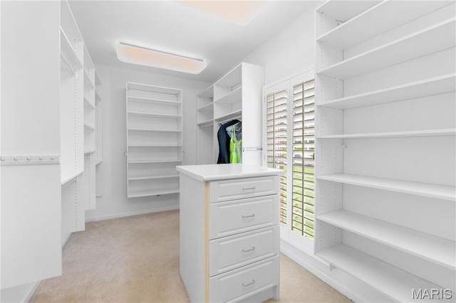 16427 Andraes Dr, Chesterfield, MO 63005 - walk in closet featuring light carpet