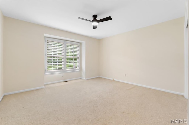 16427 Andraes Dr, Chesterfield, MO 63005 - empty room with a ceiling fan and light carpet