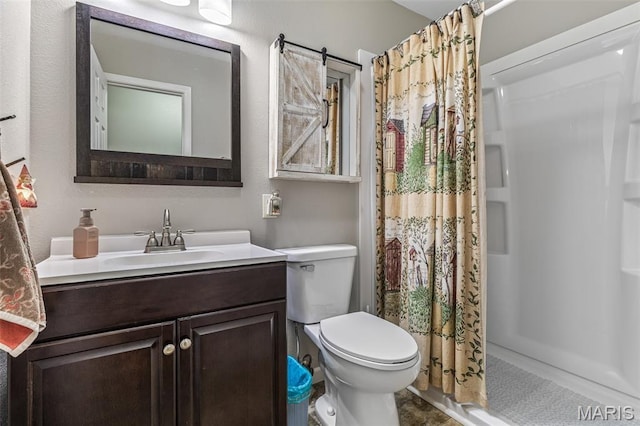 310 S Harry Junior St, Desloge, MO 63601 - bathroom featuring vanity, toilet, and a shower with shower curtain