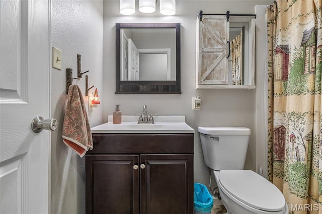 310 S Harry Junior St, Desloge, MO 63601 - full bathroom featuring vanity, toilet, and a textured wall