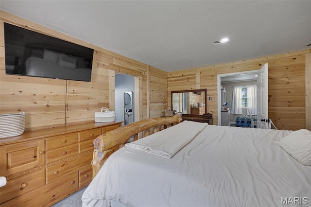 14864 S State Highway 21, Potosi, MO 63664 - bedroom with wooden walls and recessed lighting