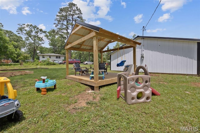 14864 S State Highway 21, Potosi, MO 63664 - view of grassy yard featuring a deck and a gazebo