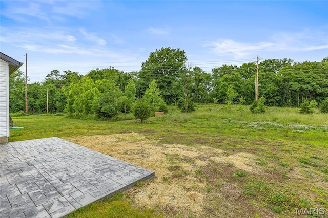 view of yard with a patio