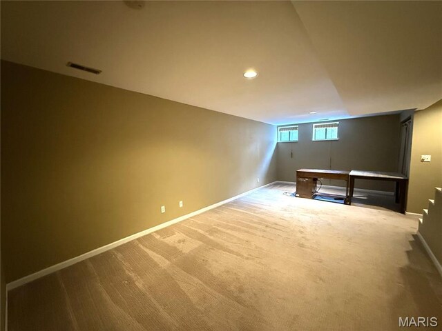 4333 Laclede Ave Unit D, Saint Louis, MO 63108 - bonus room with carpet floors, baseboards, and recessed lighting