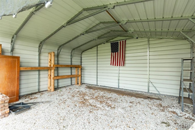 311 S Edwardsville St, Staunton, IL 62088 - garage featuring metal wall