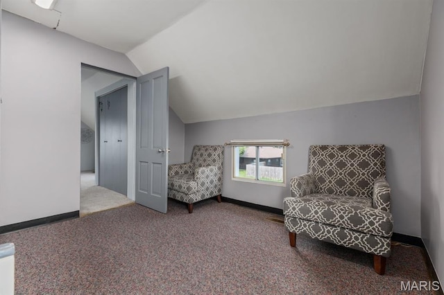 311 S Edwardsville St, Staunton, IL 62088 - living area with carpet and lofted ceiling