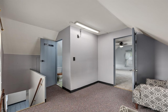 311 S Edwardsville St, Staunton, IL 62088 - unfurnished bedroom with vaulted ceiling and carpet floors