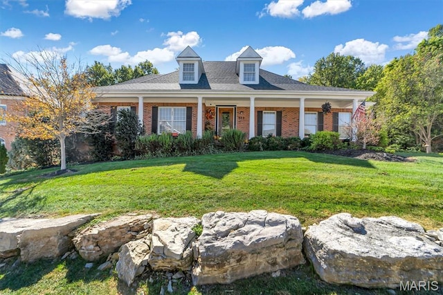 512 Overlook Terrace Ct, Eureka, MO 63025 - view of front of property featuring brick siding, a front lawn, and a porch