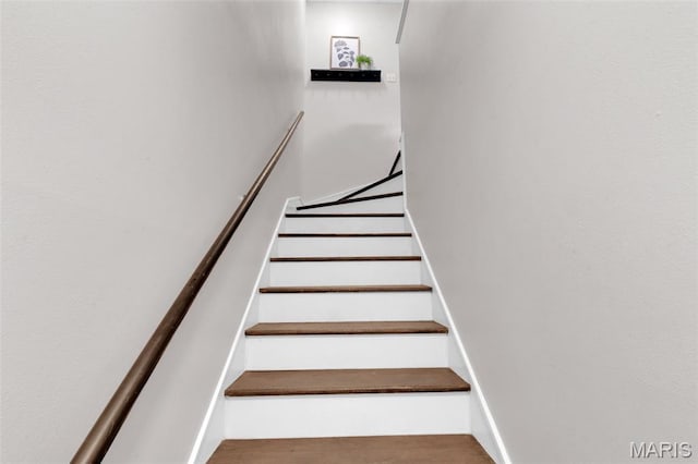 9179 N Swan Cir, Brentwood, MO 63144 - stairway with wood finished floors