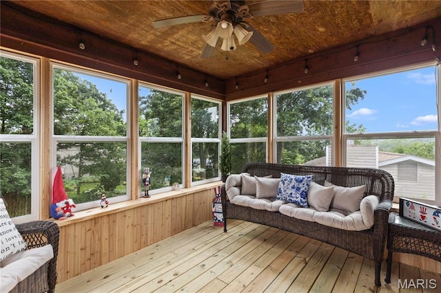 818 Sheraton Ln, Herculaneum, MO 63048 - sunroom with ceiling fan, an outdoor hangout area, and healthy amount of natural light