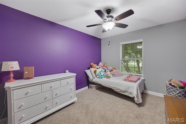 10041 Fox Haven Rd, Blackwell, MO 63626 - bedroom with baseboards, carpet flooring, and a ceiling fan
