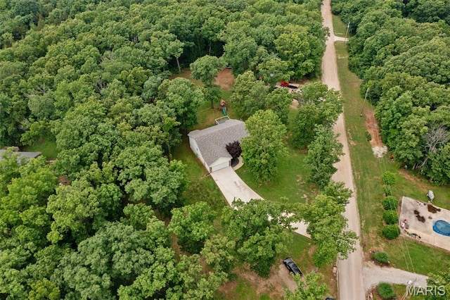 10041 Fox Haven Rd, Blackwell, MO 63626 - aerial view of property and surrounding area featuring a heavily wooded area