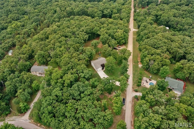 10041 Fox Haven Rd, Blackwell, MO 63626 - aerial view of property and surrounding area featuring a heavily wooded area