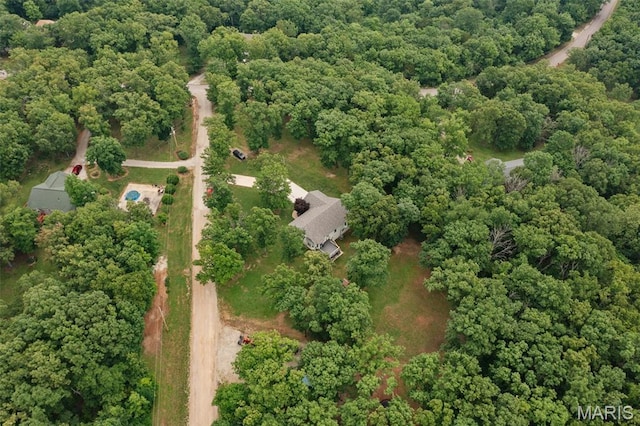 10041 Fox Haven Rd, Blackwell, MO 63626 - aerial view of property and surrounding area with a heavily wooded area