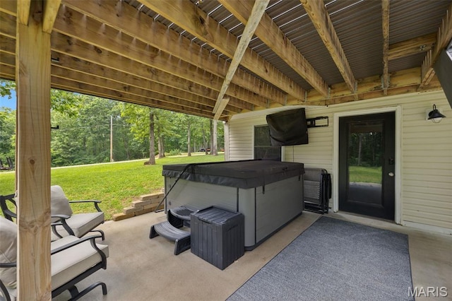 10041 Fox Haven Rd, Blackwell, MO 63626 - view of patio with a hot tub