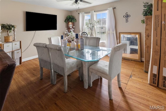806 Erika Leigh Ct, Caseyville, IL 62232 - dining space featuring light wood-style floors and a ceiling fan