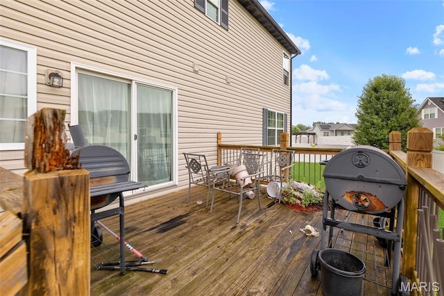 806 Erika Leigh Ct, Caseyville, IL 62232 - wooden deck with grilling area