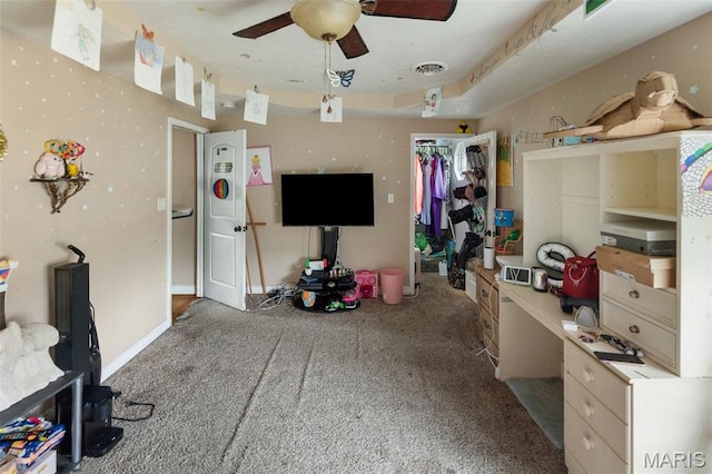 806 Erika Leigh Ct, Caseyville, IL 62232 - interior space with carpet and ceiling fan