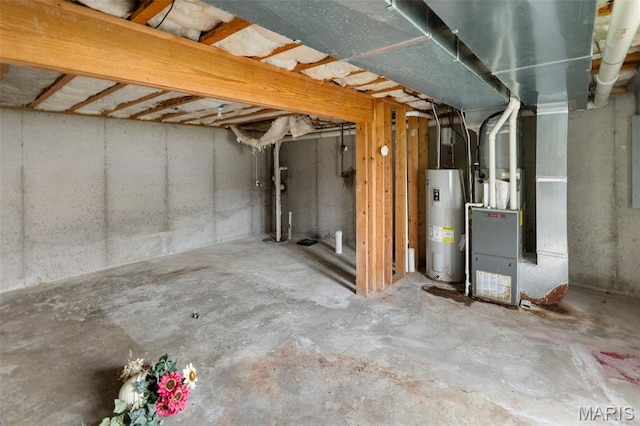 806 Erika Leigh Ct, Caseyville, IL 62232 - unfinished below grade area featuring water heater and heating unit