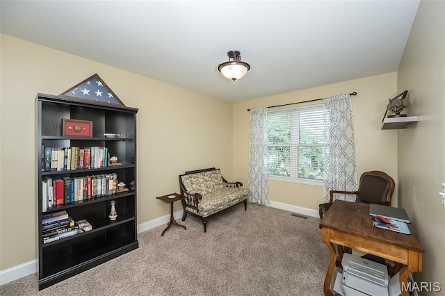 5 Poor Richard Ct, Ofallon, MO 63366 - living area with carpet flooring and an office area