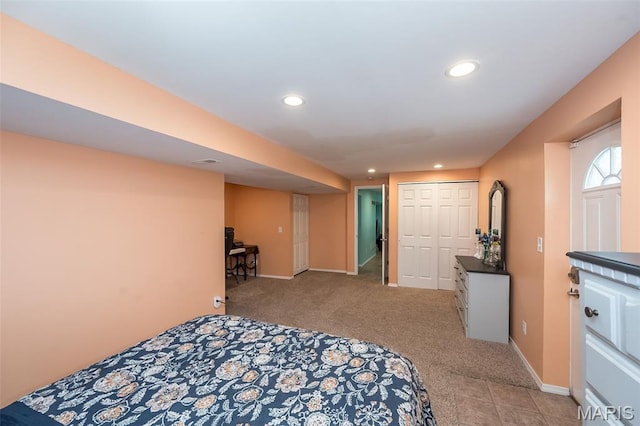 5 Poor Richard Ct, Ofallon, MO 63366 - bedroom with recessed lighting, light carpet, and a closet