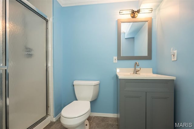 5 Poor Richard Ct, Ofallon, MO 63366 - bathroom featuring a shower stall, vanity, and tile patterned floors