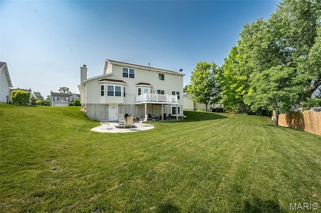5 Poor Richard Ct, Ofallon, MO 63366 - rear view of property with a patio area, a chimney, and a deck