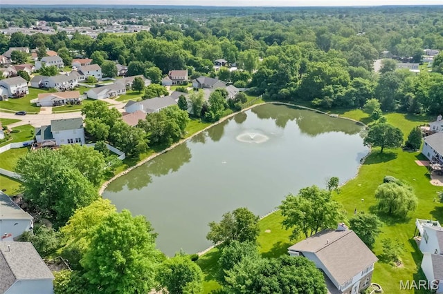 5 Poor Richard Ct, Ofallon, MO 63366 - aerial perspective of suburban area featuring a large body of water