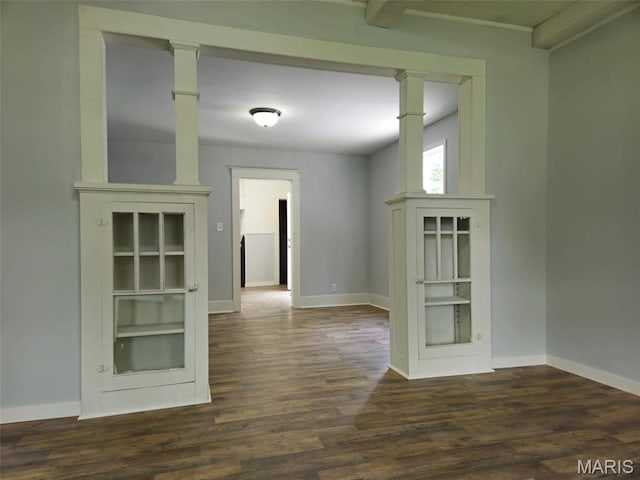 308 E Kathleen, Sikeston, MO 63801 - unfurnished room featuring dark wood-style flooring and baseboards