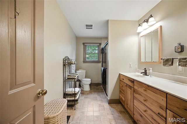 1423 Emily Ln, Festus, MO 63028 - bathroom featuring vanity, a shower stall, and tile patterned flooring
