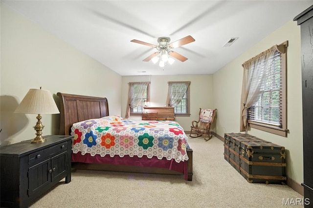 1423 Emily Ln, Festus, MO 63028 - bedroom with light carpet and ceiling fan