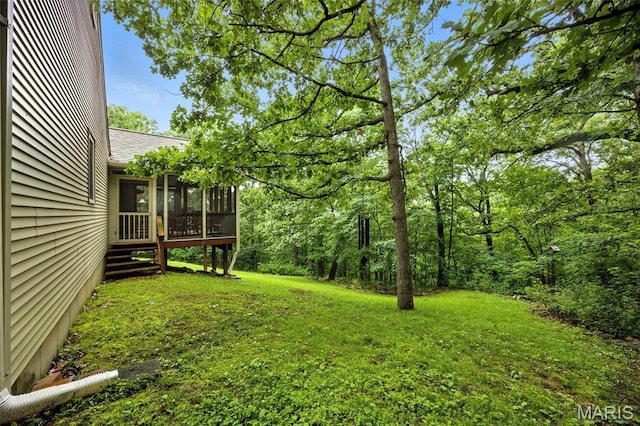 1423 Emily Ln, Festus, MO 63028 - view of grassy yard featuring a sunroom