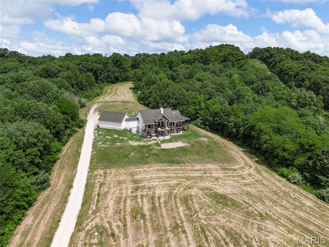 22206 Tree Farm Rd, Hermann, MO 63383 - view of subject property with a heavily wooded area