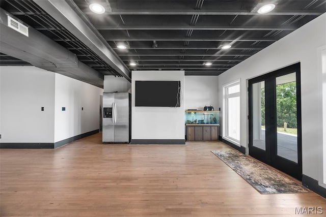 22206 Tree Farm Rd, Hermann, MO 63383 - empty room with baseboards and wood finished floors