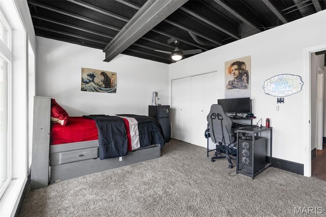 22206 Tree Farm Rd, Hermann, MO 63383 - carpeted bedroom featuring a closet