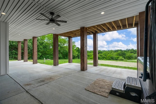 22206 Tree Farm Rd, Hermann, MO 63383 - view of patio / terrace featuring a ceiling fan