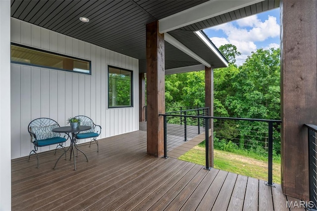 22206 Tree Farm Rd, Hermann, MO 63383 - view of wooden terrace