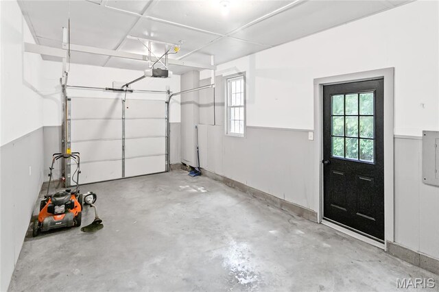 420 E Hauser St, Litchfield, IL 62056 - garage featuring a garage door opener