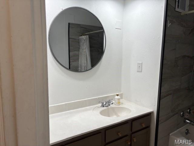 10303 Lincoln Trl, Fairview Heights, IL 62208 - full bathroom featuring vanity and shower / tub combo