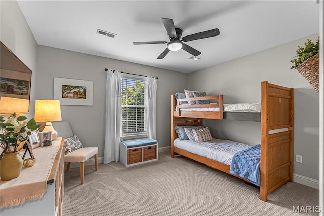 147 Old Towne Ln, Cape Girardeau, MO 63701 - bedroom featuring light colored carpet, baseboards, and a ceiling fan
