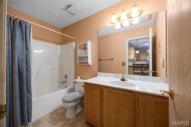 205 Fawn Meadow Ct, Ofallon, MO 63366 - bathroom featuring shower / tub combo with curtain and vanity