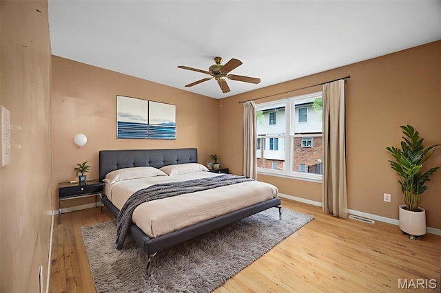 205 Fawn Meadow Ct, Ofallon, MO 63366 - bedroom featuring light wood-style flooring and ceiling fan
