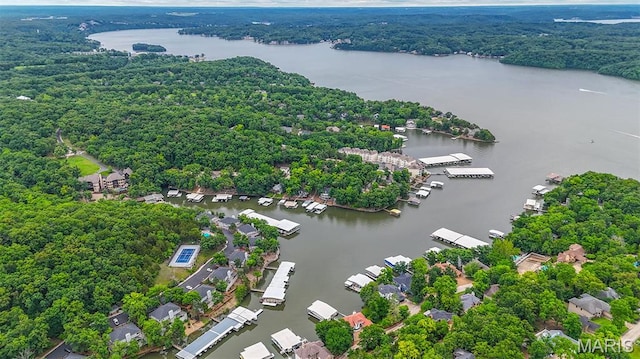 6620 Lake Point Dr Unit 26, Osage Beach, MO 65065 - aerial view of a large body of water and a heavily wooded area
