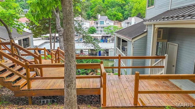 6620 Lake Point Dr Unit 26, Osage Beach, MO 65065 - wooden deck with a residential view