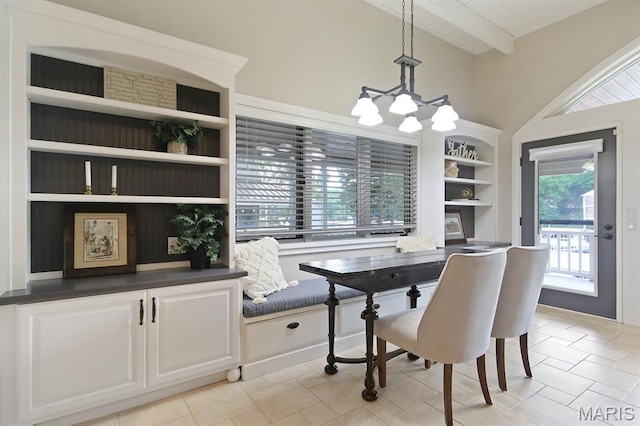 6620 Lake Point Dr Unit 26, Osage Beach, MO 65065 - dining room featuring a chandelier and light tile patterned flooring