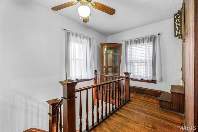 698N 3rd St, Saint Genevieve, MO 63670 - hallway featuring an upstairs landing, wood finished floors, and healthy amount of natural light