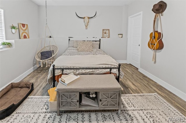 8353 Maple Grove Rd, Troy, IL 62294 - bedroom featuring baseboards and wood finished floors