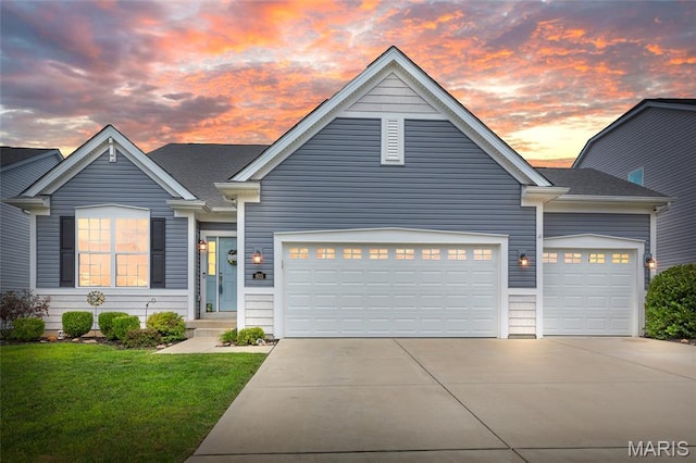 803 Brimley Dr, Cottleville, MO 63304 - view of front of property featuring driveway, an attached garage, and a front yard