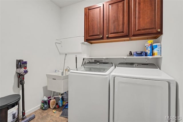 803 Brimley Dr, Cottleville, MO 63304 - washroom with washer and dryer and cabinet space