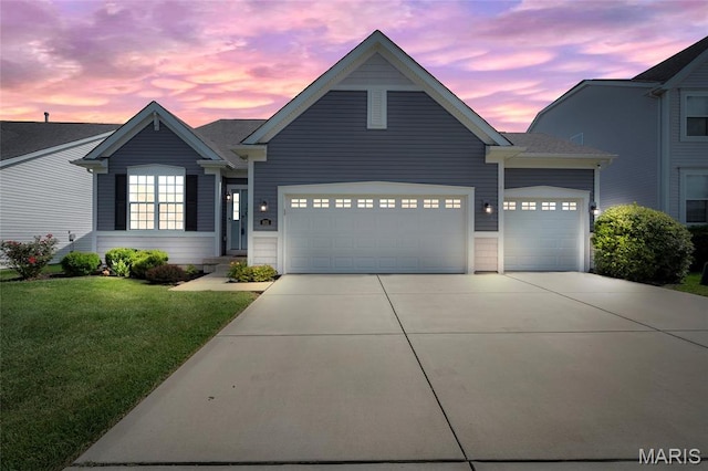 803 Brimley Dr, Cottleville, MO 63304 - view of front facade featuring an attached garage, driveway, and a yard